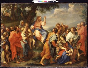 ""Bjergprædikenen: Jesus Kristus prædiker for alle sine disciple"" Maleri af Giuseppe Bartolomeo Chiari (1654-1727) Mikhail Kroshitsky Kunstmuseum, Sevastopol (Sevastopol) Ukraine