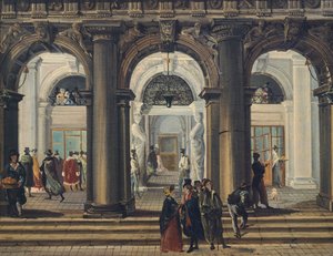 Indgang til Marciana-biblioteket i Venedig, af Giuseppe Bernardino Bison (1762-1844), Italien af Giuseppe Bernardino Bison