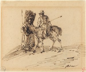 Rytter med Bonde af Giuseppe Bernardino Bison
