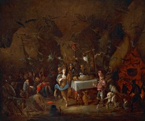 Witches meet, af Giuseppe Bernardino Bison (1762-1844), olie på lærred, Italien