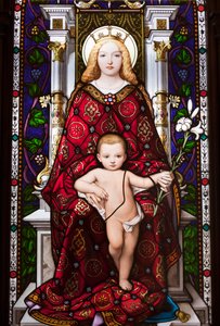 Madonna Enthroned (farvet glas)