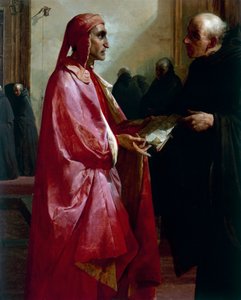 Møde mellem Dante (1265-1321) og Fra Ilario
