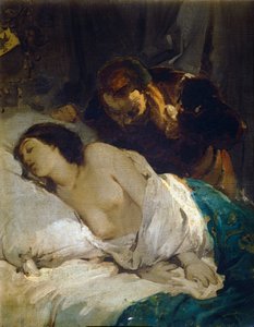 Parisina, af Giuseppe Bertini, ca. 1854, olie på lærred