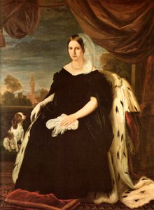 Portræt af Maria Antonietta af Toscana af Giuseppe Bezzuoli