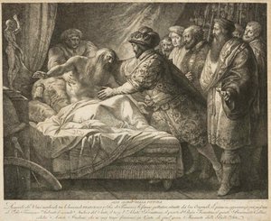 Allegori om maleri Leonardo da Vincis død, ca. 1790.