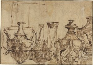 Design til vaser [verso] af Giuseppe Cades