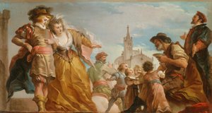 Mødet mellem Gautier, grev af Antwerpen, og hans datter, Violante, ca. 1787.