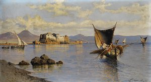 Napoli -bugten med Castel dell