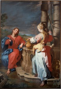Jesus og samaritaneren, ca. 1722 (olie på lærred) af Giuseppe Castiglione