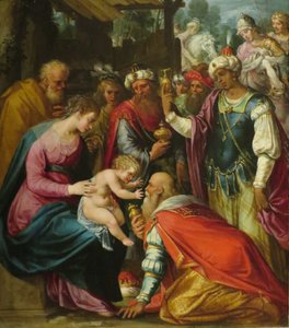 Tilbedelse af de hellige tre konger af Giuseppe Cesari
