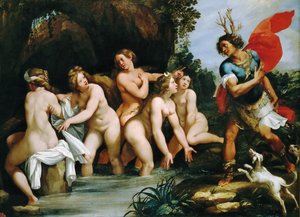 Diana og Actaeon, ca 1600-1603.