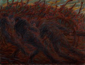 Bugsering af en kanon, 1915. af Giuseppe Cominetti