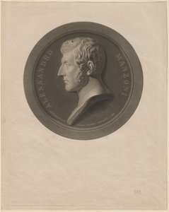 Alessandro Manzoni af Giuseppe Cornienti, after Gaetano Monti