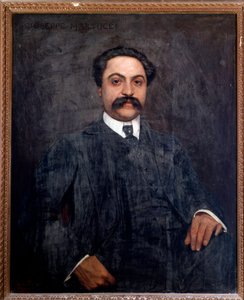 Portræt af Giuseppe Martucci (1856-1909) italiensk komponist, dirigent, pianist og lærer Maleri af Giuseppe de Sanctis (1858-1924) 1904 Bologna, borgerligt musikmuseum af Giuseppe De Sanctis