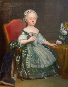 Portræt af Maria Theresia af Savoyen (1756-1803), kommende grevinde af Artois, af Giuseppe Dupra (1703-1784), olie på lærred af Giuseppe Duprà