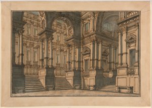 Scenedesign: Palace Interiør af Giuseppe Galli Bibiena