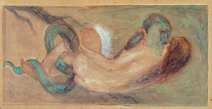 Eve Aquarel af Giuseppe Giglioli (1881-1930) Dim 11x23 cm Gener, Gallery of Modern Art, inv 0163 af Giuseppe Giglioli