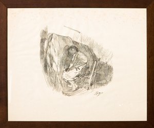Malkningen (litografi) af Giuseppe Graziosi