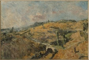 Toscansk landskab - Le Caldire (olie på panel)