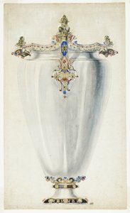 Monumental juvelbesat vase