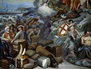 Ligurisk handel, maleri af Giuseppe Isola (1808-1893), Italien af Giuseppe Isola