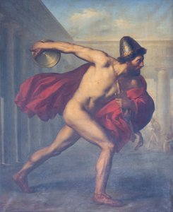 Odysseus kaster diskos af Giuseppe Mancinelli