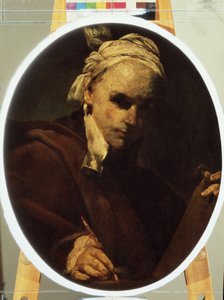 ""Selvportræt"" (Selvportræt) Maleri af Giuseppe Maria Crespi (1665-1747) omkring 1700 Pushkin Museum, Moskva af Giuseppe Maria Crespi