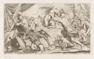 Aeneas og hans kammerater kæmper mod harpierne Arpijae celebri lapsu de montibus adsunt (titel på objekt) Wanderings of Aeneas (serietitel) L