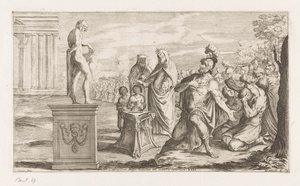 Aeneas tilbyder Apollo Kong Coelicolus dræber en tyr på stranden (titel på objekt) Omzwervingen van Aeneas (serietitel) L