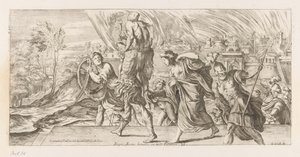 Aeneas vlucht med zijn familie ud af Troje Redning af Aeneas fra fjendens forældres skuldre (titel på objekt) Omzwervingen van Aeneas (serietitel) L