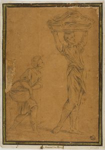 To drenge bærer kurve af Giuseppe Maria Mitelli