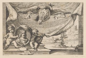 Ode til kunstneren Guercino Landskabsdesign af Guercino (serietitel) af Giuseppe Maria Roli