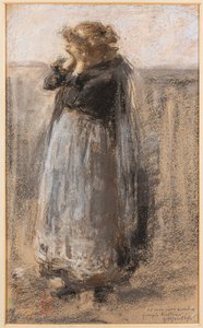 Sad Time (pastel på papir)