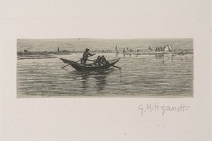 Bådsmanden (radering på hvidt papir)