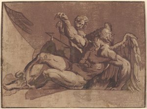 Saturn af Giuseppe Nicolo Vicentino, after Giovanni Antonio Pordenone