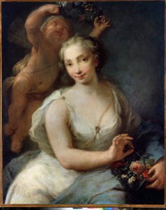 Forår. Forår (Primavera). Maleri af Giuseppe Nogari (1699-1763), før 1757. Venetiansk kunst. Olie på lærred. Eremitagemuseet Sankt Petersborg.