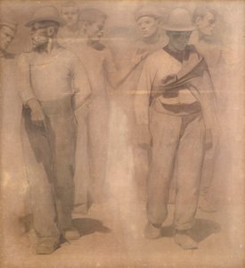 Tegnefilm for den fjerde stat af Giuseppe Pellizza da Volpedo