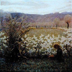 Field in Bloom (olie på lærred)