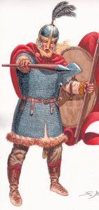 Barbarisk leder (Visigoth Goth eller Vandal) af Giuseppe Rava