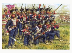 Det første kejserrige, det tyske felttog: Polsk linjeinfanteri i slaget ved Leipzig i oktober 1813 - Første kejserrige, det tyske felttog: polsk linjeinfanteri i slaget ved Leipzig (Nationernes kamp), oktober 1813 - Illustration af Giuseppe Rava af Giuseppe Rava