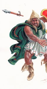 Thrakisk peltast af Giuseppe Rava
