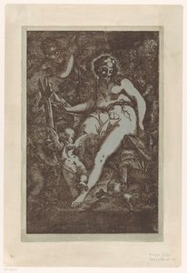 Maria Magdalena in de wildernis af Giuseppe Scolari (circle of)