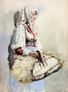 Italiensk bondekone, slutningen af det 19.-begyndelsen af det 20. århundrede.