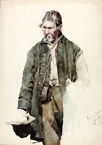Studie af en gammel mand, slutningen af det 19.-begyndelsen af det 20. århundrede.