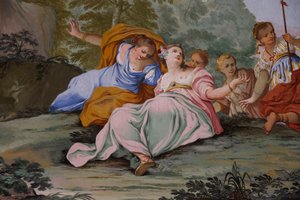 Repræsentationer af myten om Diana, af Domenico og Giuseppe Valeriani, fresco af Giuseppe and Valeriani Domenico Valeriani