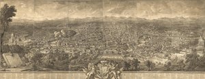 Giuseppe Vasi-prospektet af Alma Città di Roma set fra Monte Gianciolo