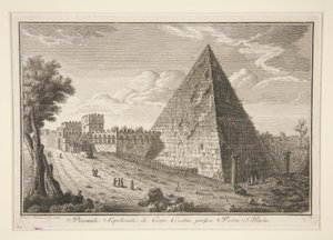 Gravpyramiden i Cajo Cestio, nær Porta S. Paolo (Gaius Cestius-pyramiden)