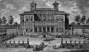 Kasinoet og Villa Borghese, nær Rom, 1700-tallet.
