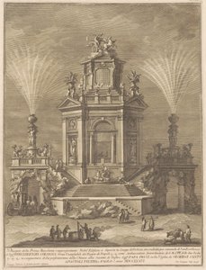 Prima Macchina for Chinea fra 1776: Et fornøjelsespalads af Giuseppe Vasi, after Giuseppe Palazzi