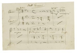 Autograf: Opera Ernani, Finalarie Solingo, errante e misero. Begyndelsen af ​​1840